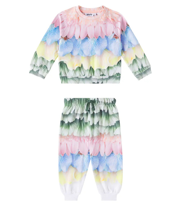  Molo Molo Baby Disc Cotton Sweatshirt And Sweatpants Set 