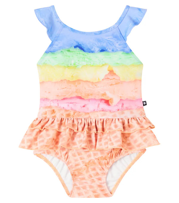  Molo Molo Baby Nalani Printed Ruffled Swimsuit 