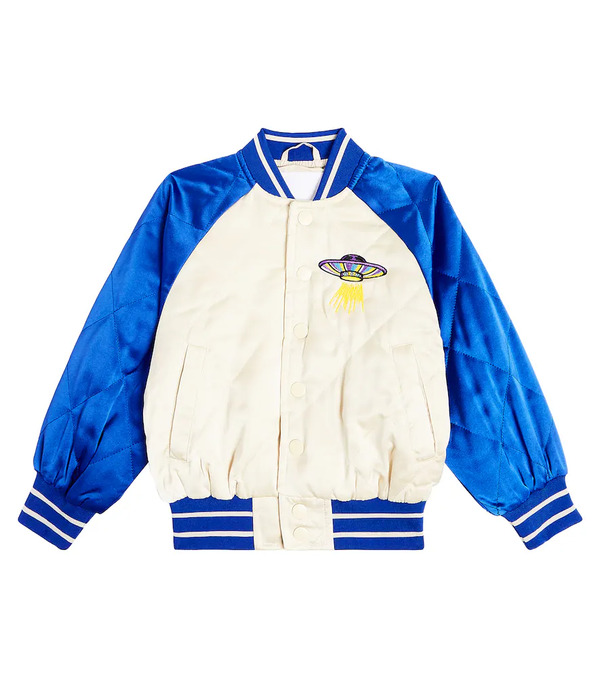  Molo Molo Haru Embroidered Satin Bomber Jacket 