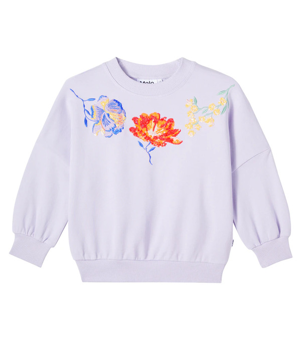  Molo Molo Marika Floral Cotton Jersey Sweatshirt 