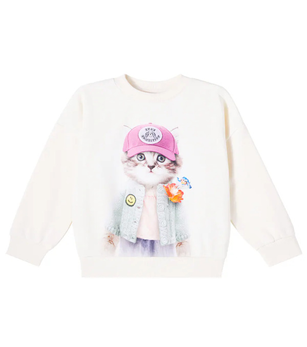  Molo Molo Maxi Printed Cotton Jersey Sweatshirt 