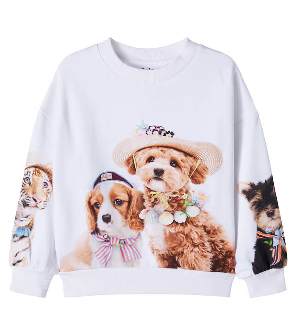  Molo Molo Maxi Printed Cotton Jersey Sweatshirt 