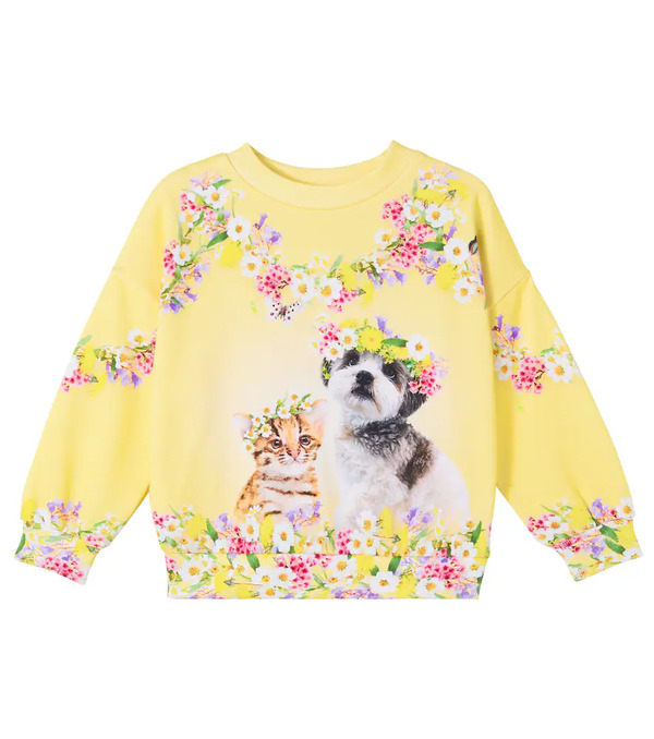  Molo Molo Maxi Printed Cotton Sweatshirt 