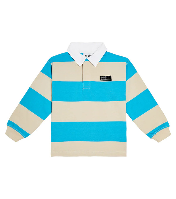  Molo Molo Relz Striped Jersey Polo Shirt 