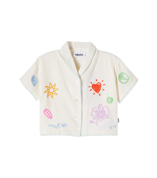  Molo Molo Rosalle Embroidered Cotton Shirt 