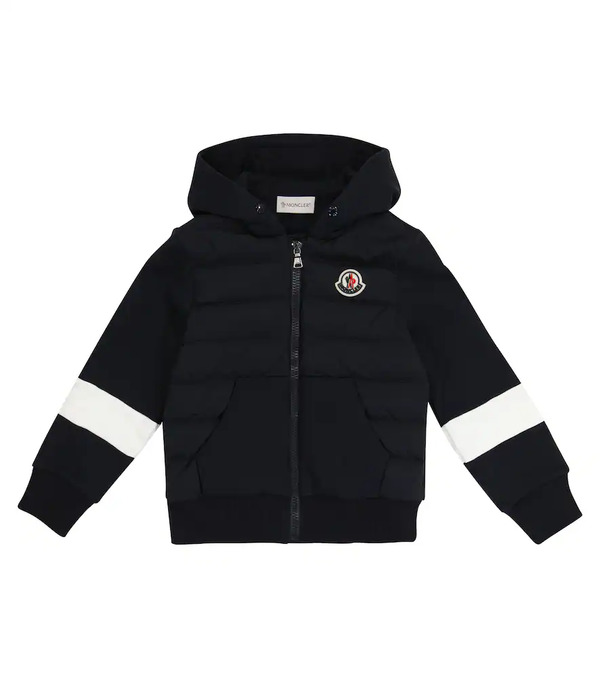  Moncler Enfant Moncler Enfant Cotton And Quilted Down Hoodie 