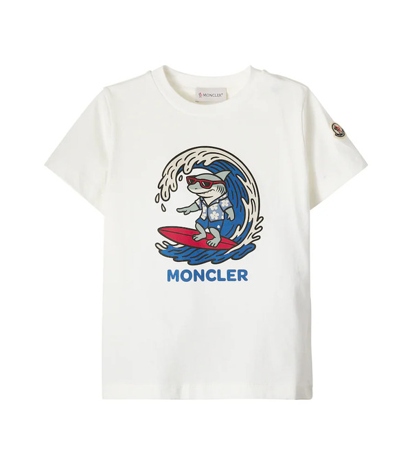  Moncler Enfant Moncler Enfant Logo Printed Cotton Jersey T-shirt 