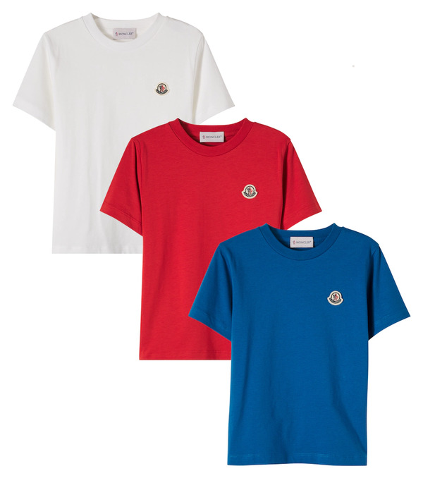  Moncler Enfant Moncler Enfant Set Of 3 Cotton Jersey T-shirts 