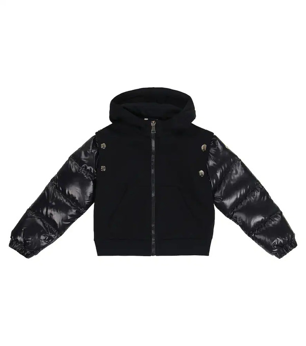  Moncler Enfant Moncler Enfant Zipped Cotton-blend Hoodie 