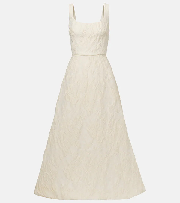  Monique Lhuillier Monique Lhuillier Floral Jacquard Gown 