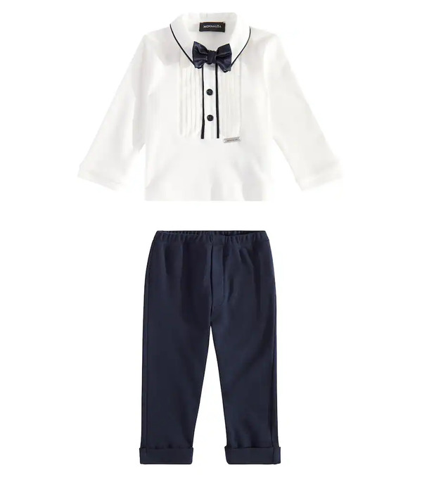  Monnalisa Monnalisa Baby Cotton Sweatshirt And Pants Set 
