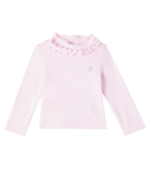  Monnalisa Monnalisa Baby Embellished Ruffled Shirt 