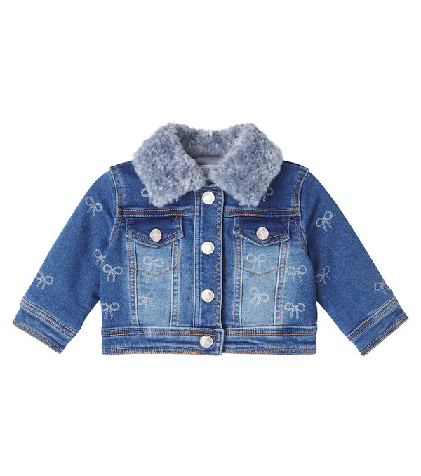  Monnalisa Monnalisa Baby Embroidered Denim Jacket 