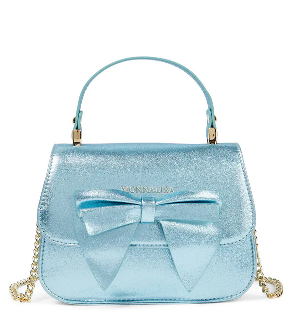  Monnalisa Monnalisa Bow-detail Faux Leather Shoulder Bag 