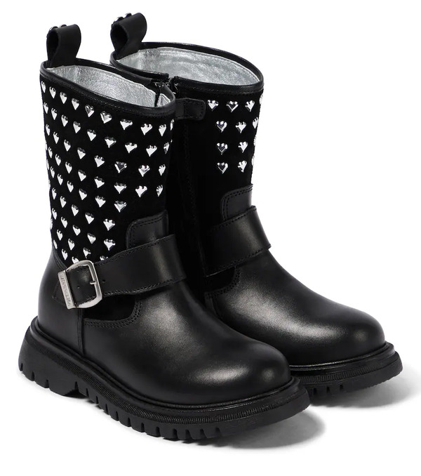  Monnalisa Monnalisa Embellished Leather Boots 