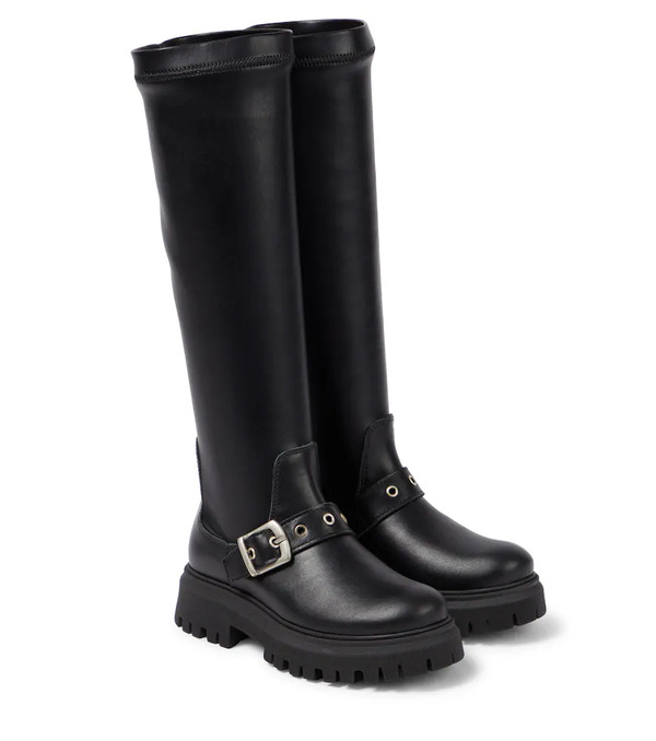  Monnalisa Monnalisa Leather Knee-high Boots 