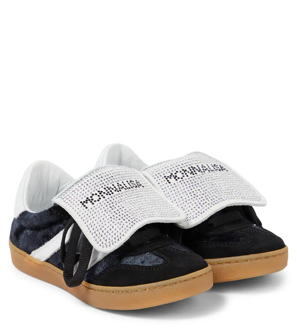  Monnalisa Monnalisa Logo Suede Sneakers 
