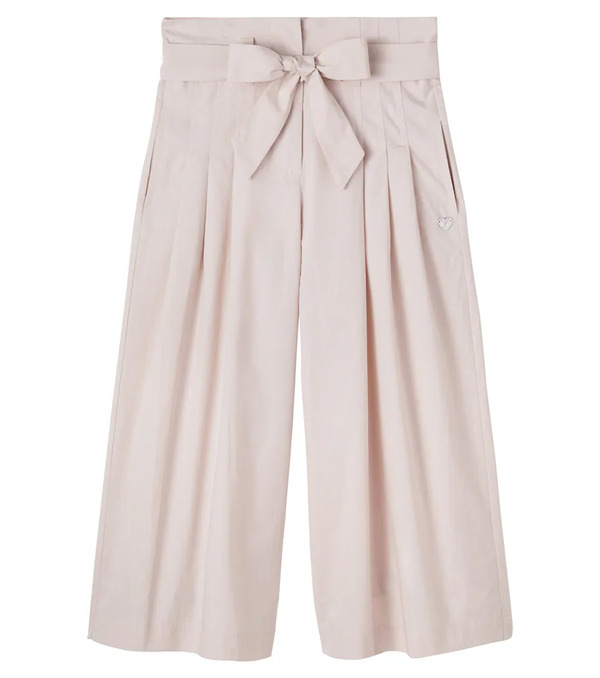  Monnalisa Monnalisa Pleated Belted Cotton Pants 