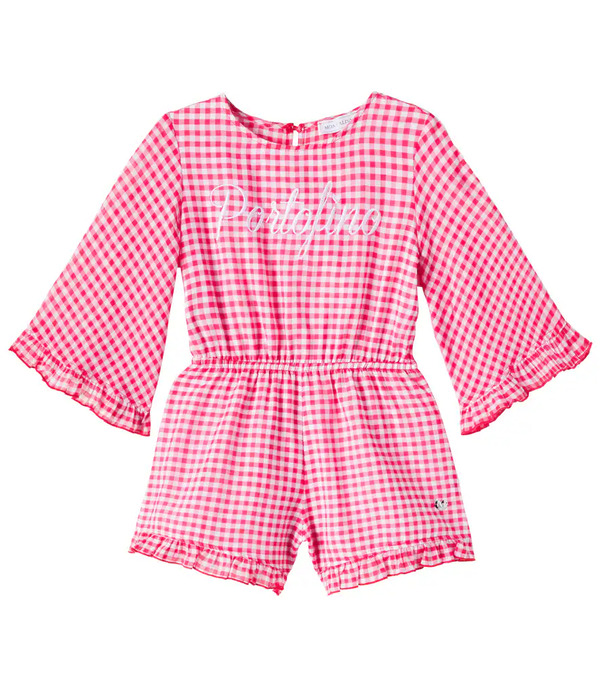  Monnalisa Monnalisa Portofino Vichy Mussola Playsuit 