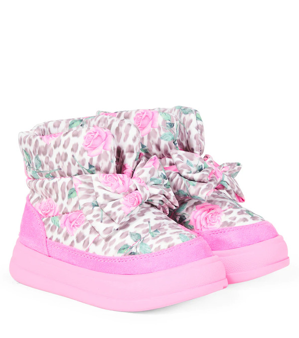  Monnalisa Monnalisa Printed Bow-detail Boots 