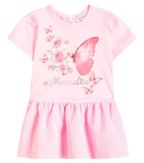  Monnalisa Monnalisa Printed Cotton-blend Jersey Dress 