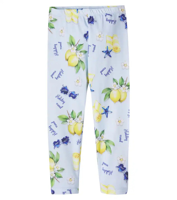  Monnalisa Monnalisa Printed Cotton-blend Jersey Leggings 
