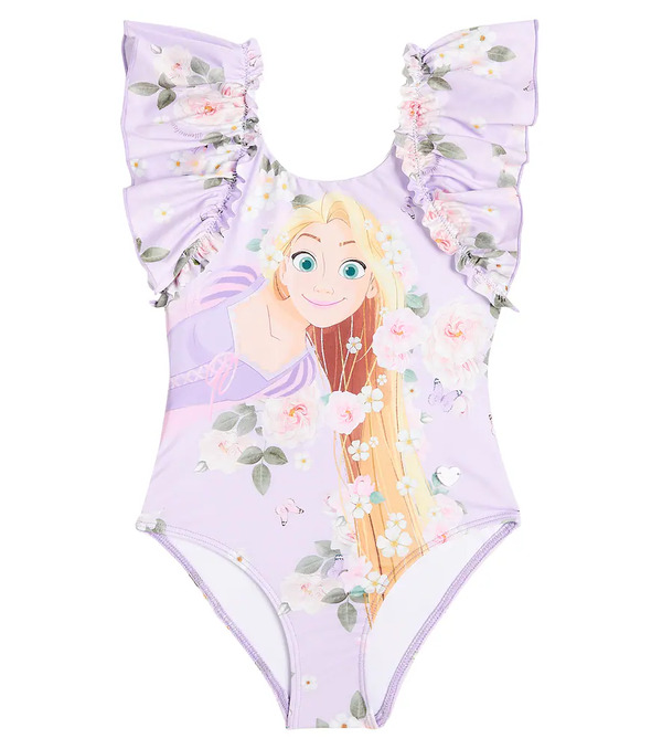  Monnalisa Monnalisa Printed Ruffled Swimsuit 