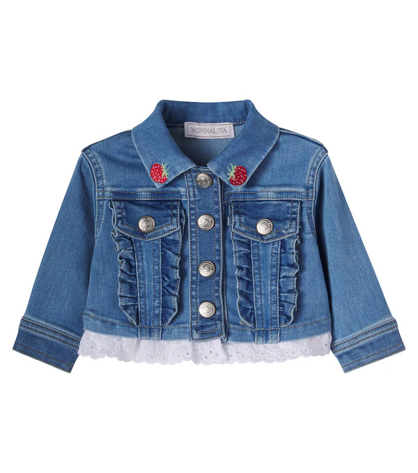  Monnalisa Monnalisa X Disneyâ® Baby Embroidered Denim Jacket 