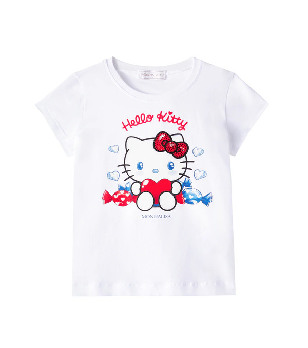  Monnalisa Monnalisa X Hello Kitty Cotton-blend Jersey T-shirt 