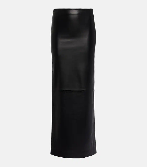  Monot Mã´not Low-rise Leather Maxi Skirt 