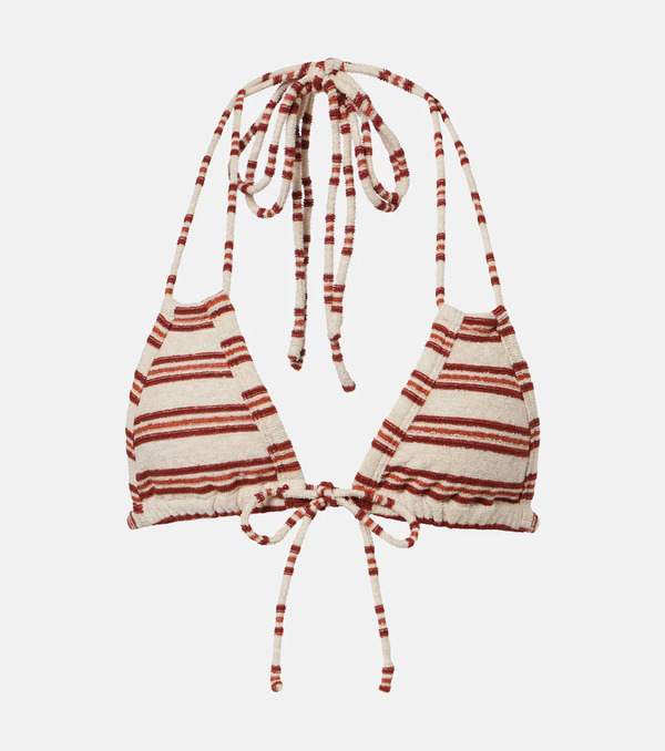  Montce Montce Euro Striped Triangle Bikini Top 