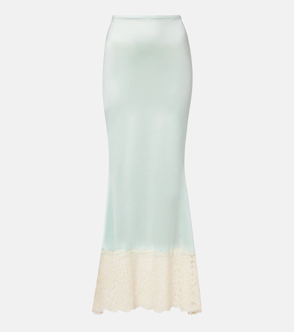  Montce Montce Natalia Lace-trimmed Satin Slip Skirt 
