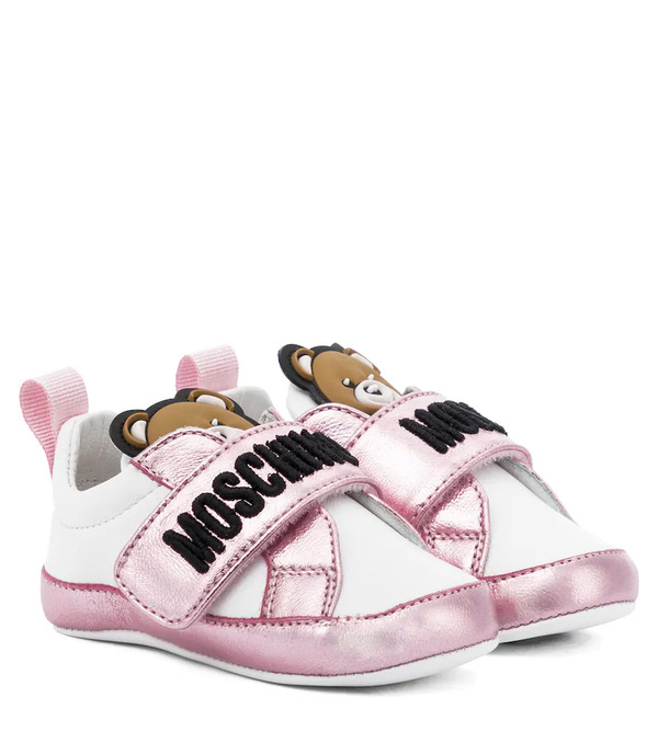 Moschino Kids Moschino Kids Baby Leather Sneakers 