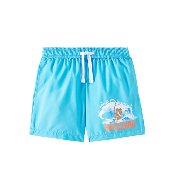  Moschino Kids Moschino Kids Printed Swim Trunks 