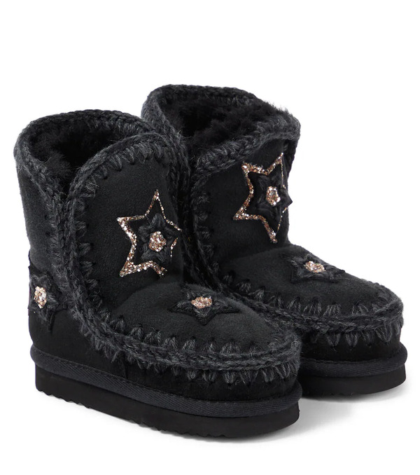  Mou Kids Mou Kids Embellished Suede Boots 