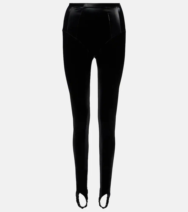  Mugler Mugler Re/edit High-rise Stirrup Leggings 