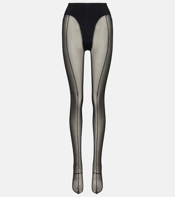  Mugler Mugler Re/edit Sheer Tulle Tights 