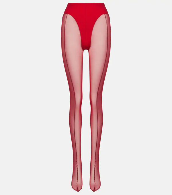  Mugler Mugler Re/edit Sheer Tulle Tights 