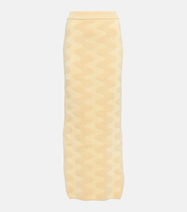  Nanushka Nanushka Bria Jacquard Cotton-blend Midi Skirt 