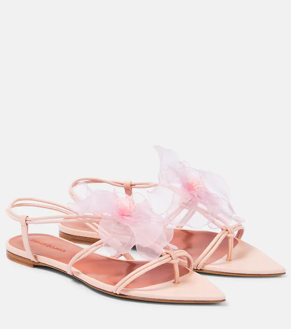  Nensi Dojaka Nensi Dojaka Appliquã© Leather Thong Sandals 