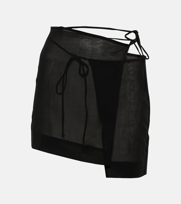  Nensi Dojaka Nensi Dojaka Asymmetric Wrap Miniskirt 