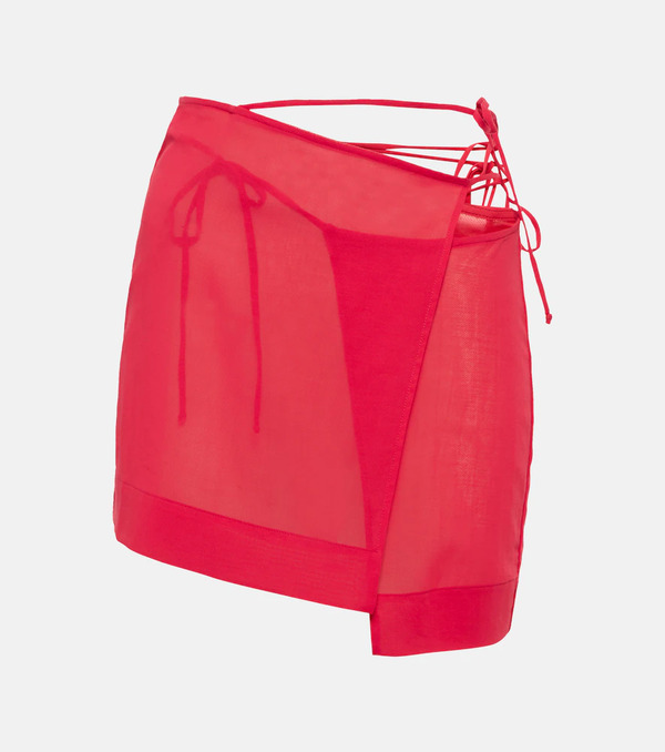  Nensi Dojaka Nensi Dojaka Asymmetric Wrap Miniskirt 