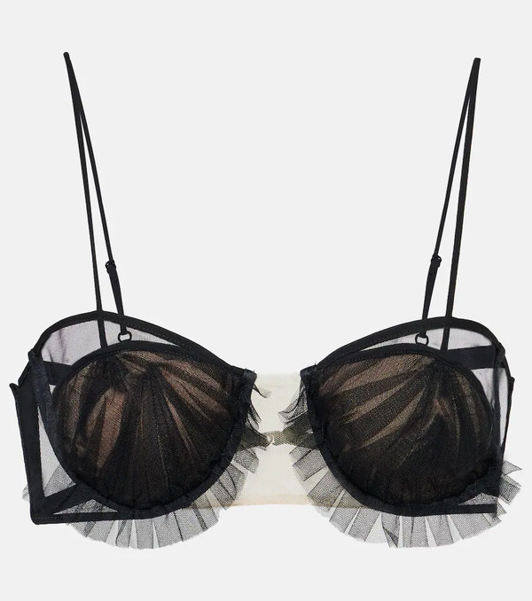  Nensi Dojaka Nensi Dojaka Exploding Flower Tulle Bra 