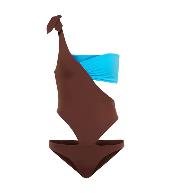  Nensi Dojaka Nensi Dojaka One-shoulder Swimsuit 