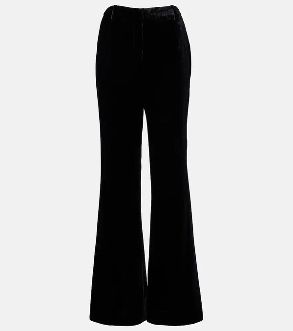  Nili Lotan Nili Lotan Effy High-rise Flared Velvet Pants 