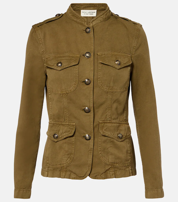  Nili Lotan Nili Lotan Mona Cotton And Linen Jacket 