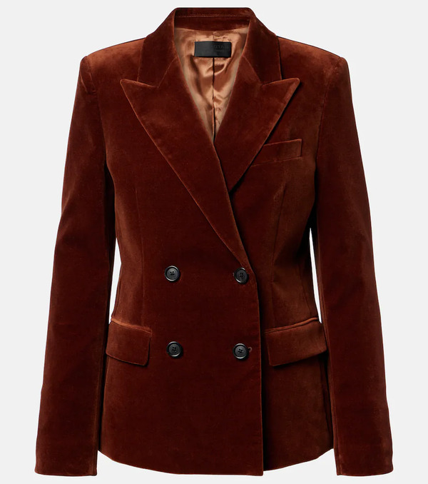  Nili Lotan Nili Lotan Veda Double-breasted Velvet Blazer 