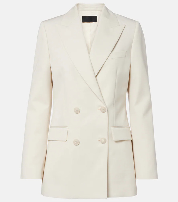  Nili Lotan Nili Lotan Weston Double-breasted Virgin Wool Blazer 
