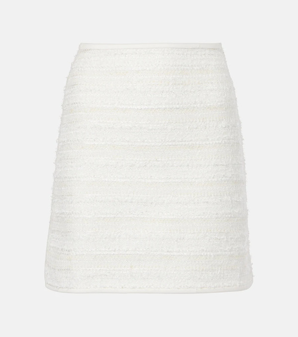  Nina Ricci Nina Ricci Denim And Tweed Miniskirt 