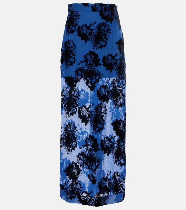  Nina Ricci Nina Ricci Devorã© Velvet Maxi Skirt 
